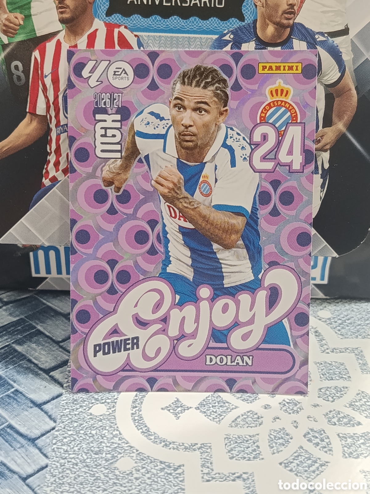 Collectionnisme Cartes &agrave; collectionner anciennes: DOLAN RCD ESPA&Ntilde;OL ESPANYOL ENJOY POWER 382 P LIGA MGK 26 27 2026 2027 PANINI