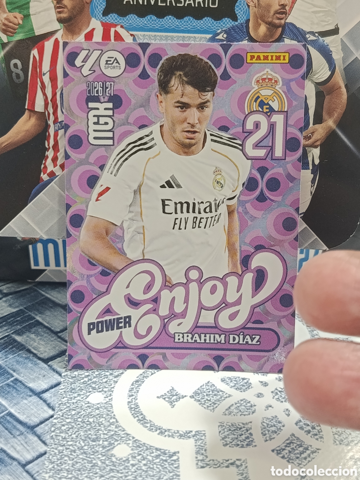 Collectionnisme Cartes &agrave; collectionner anciennes: BRAHIM DIAZ REAL MADRID ENJOY POWER 380 P LIGA MGK 26 27 2026 2027 PANINI
