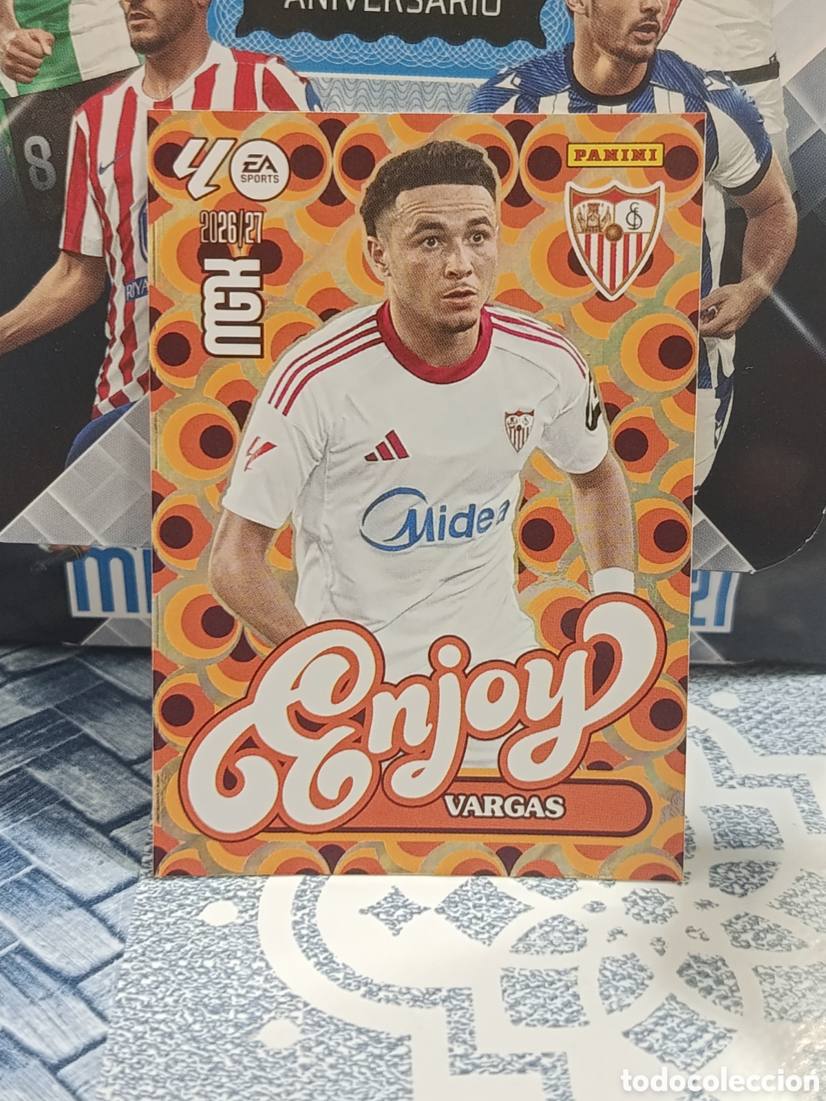 Collectionnisme Cartes &agrave; collectionner anciennes: VARGAS SEVILLA ENJOY 387 LIGA MGK 26 27 2026 2027 PANINI