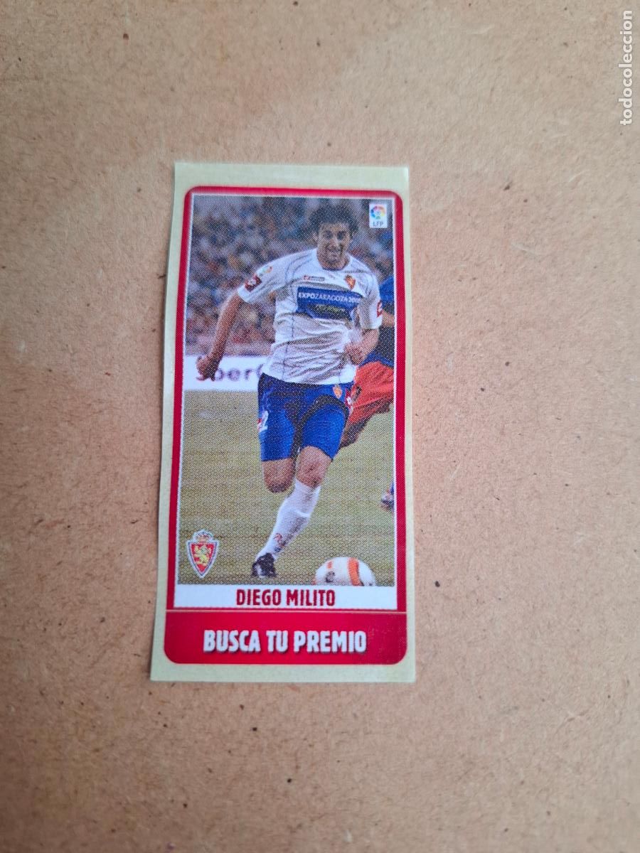Coleccionismo cromos antiguos: CHICLE LIGA PANINI 2005 2006 - DIEGO MILITO - REAL ZARAGOZA ( NUNCA PEGADO )