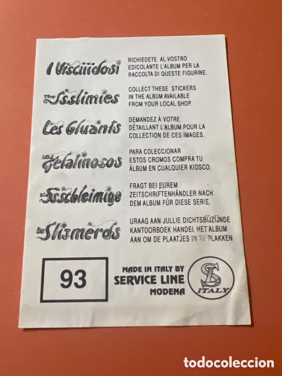 Coleccionismo cromos antiguos: E263. CROMO - LOS GELATINOSOS 93 - Foto 2