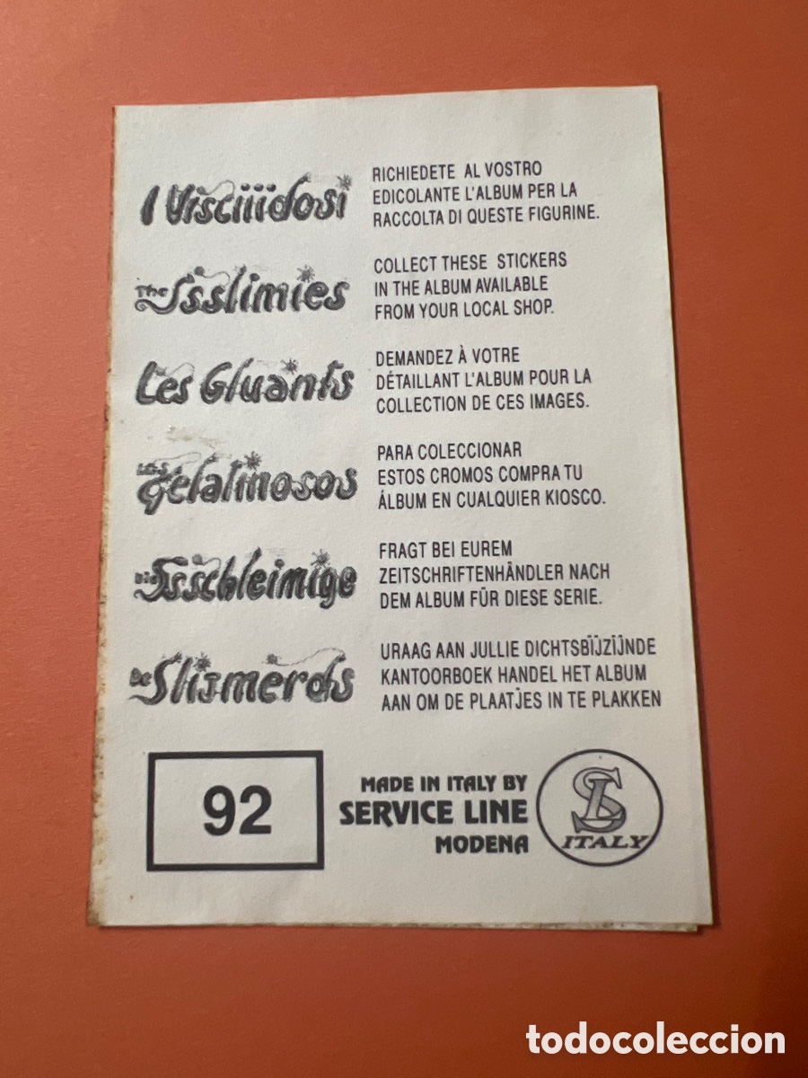 Coleccionismo cromos antiguos: E272. CROMO - LOS GELATINOSOS 92 - Foto 2