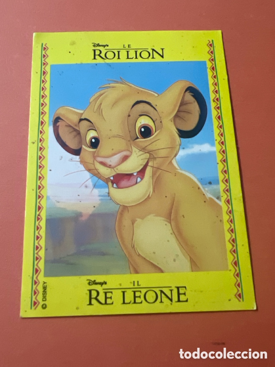 Coleccionismo cromos antiguos: E272. CARTA PANINI. EL REY LEON. REGLAS DEL JUEGO D&Eacute;CADA DE LOS 90