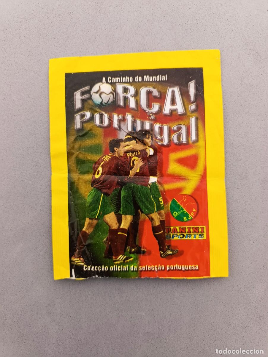 Coleccionismo cromos antiguos: Sobre cromos sin abrir - cartera cromos abierta - For&ccedil;a Portugal