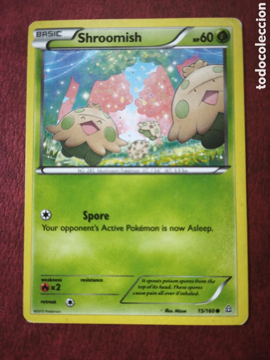 Coleccionismo cromos antiguos: Pokemon. 2015. Shroomish #15/160. Ingl&eacute;s