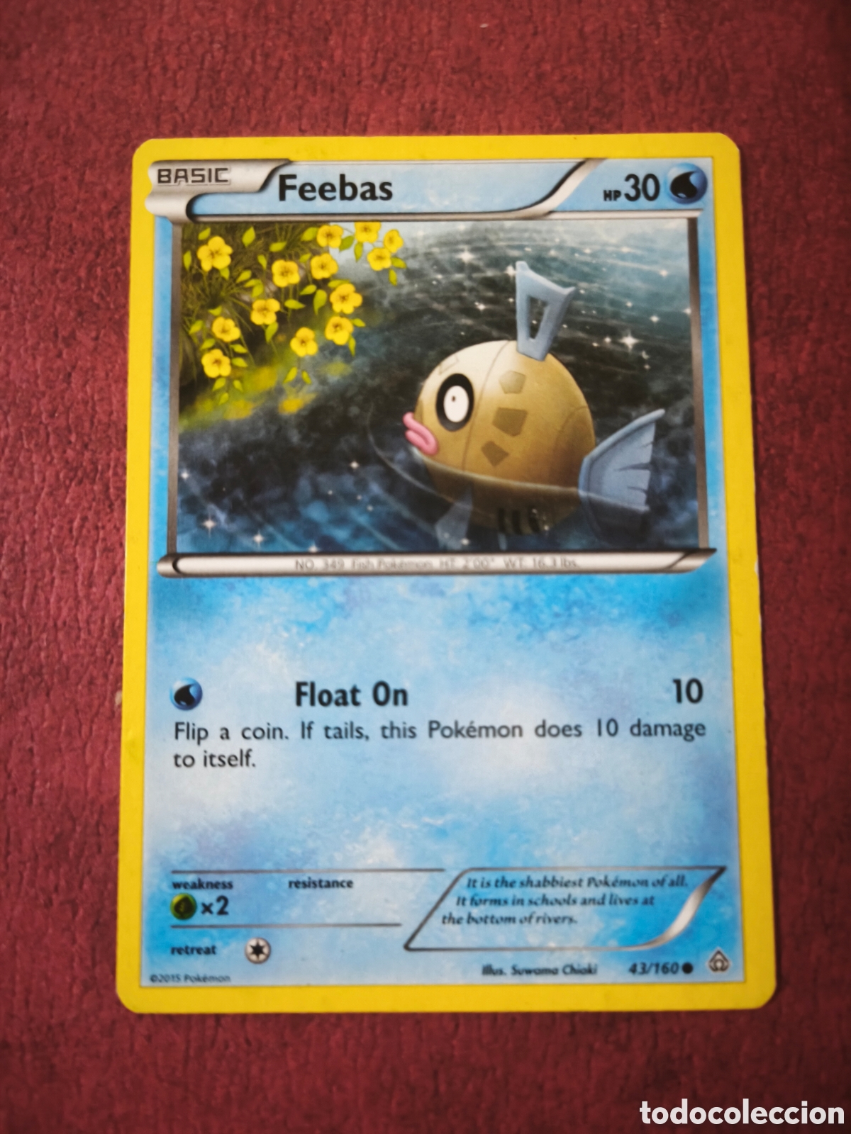 Coleccionismo cromos antiguos: Pokemon. 2015. Feebas #43/160. Ingl&eacute;s