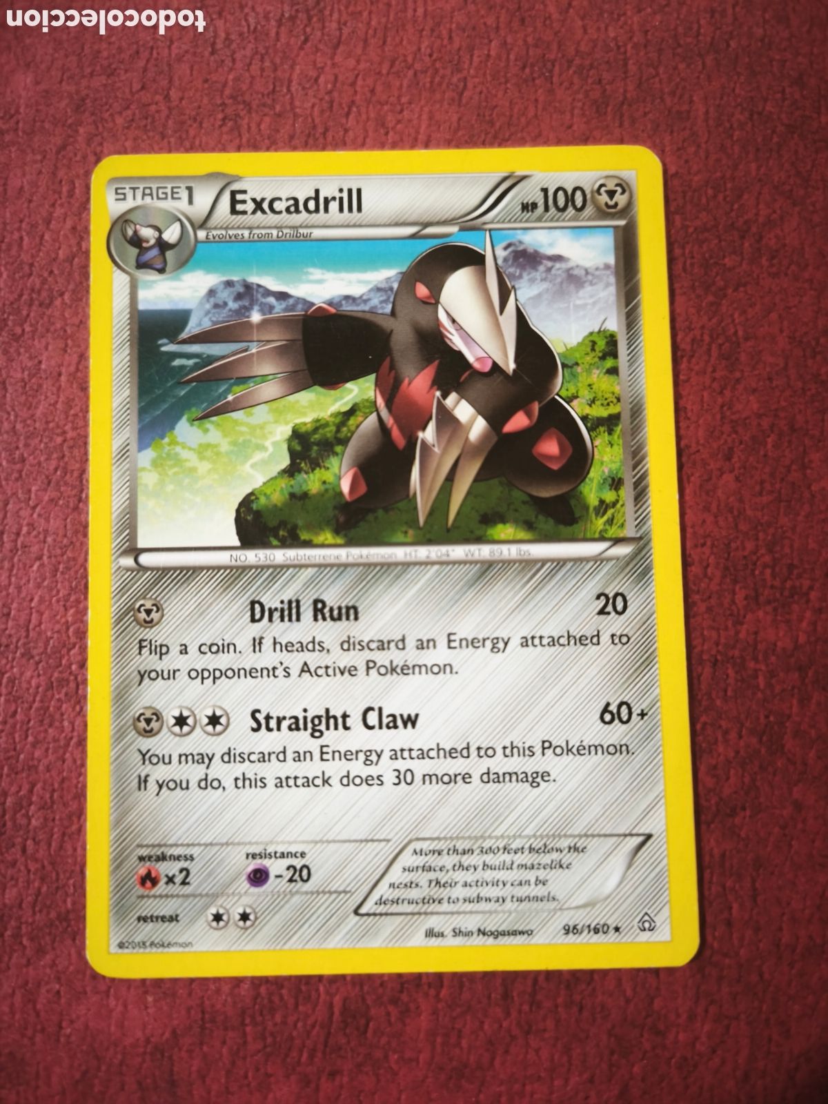 Coleccionismo cromos antiguos: Pokemon. 2015. Excadrill #96/160. Ingl&eacute;s