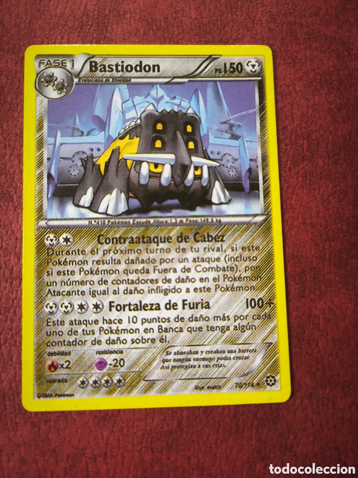 Coleccionismo cromos antiguos: Pokemon. 2016. Bastiodon #70/114. Espa&ntilde;ol