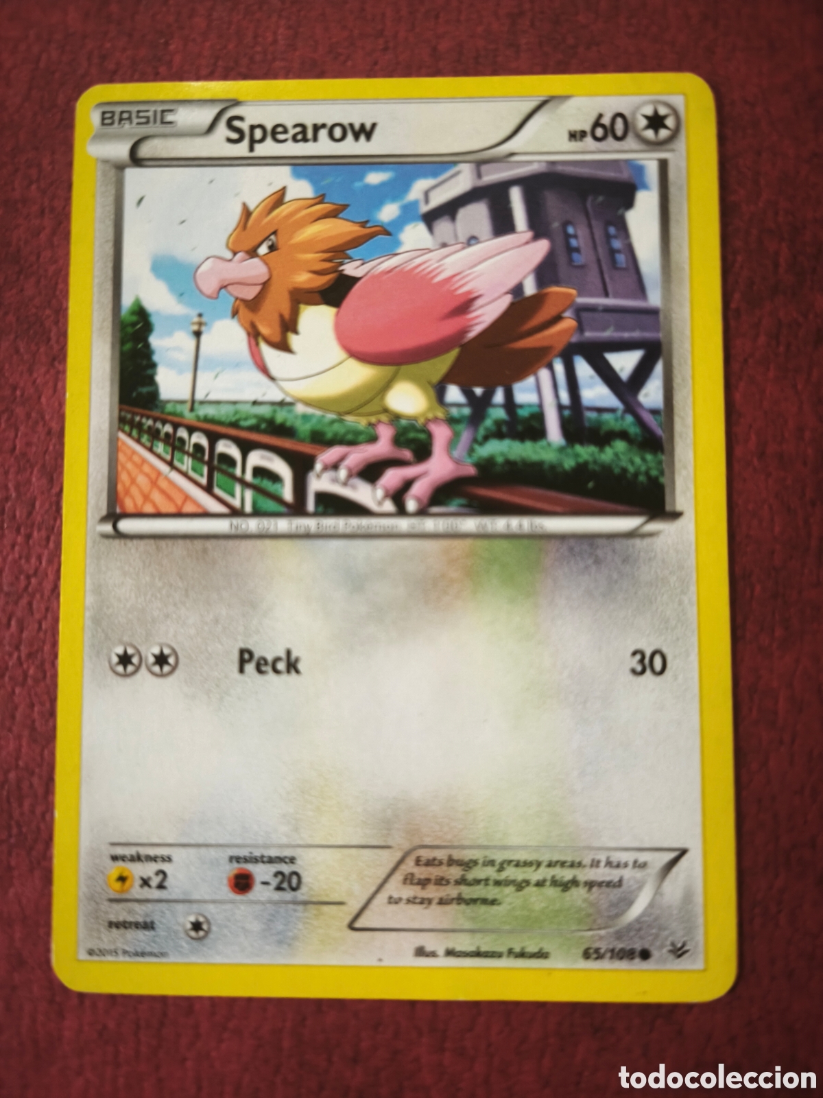 Coleccionismo cromos antiguos: Pokemon. 2015. Spearow #65/108. Ingl&eacute;s - Foto 1