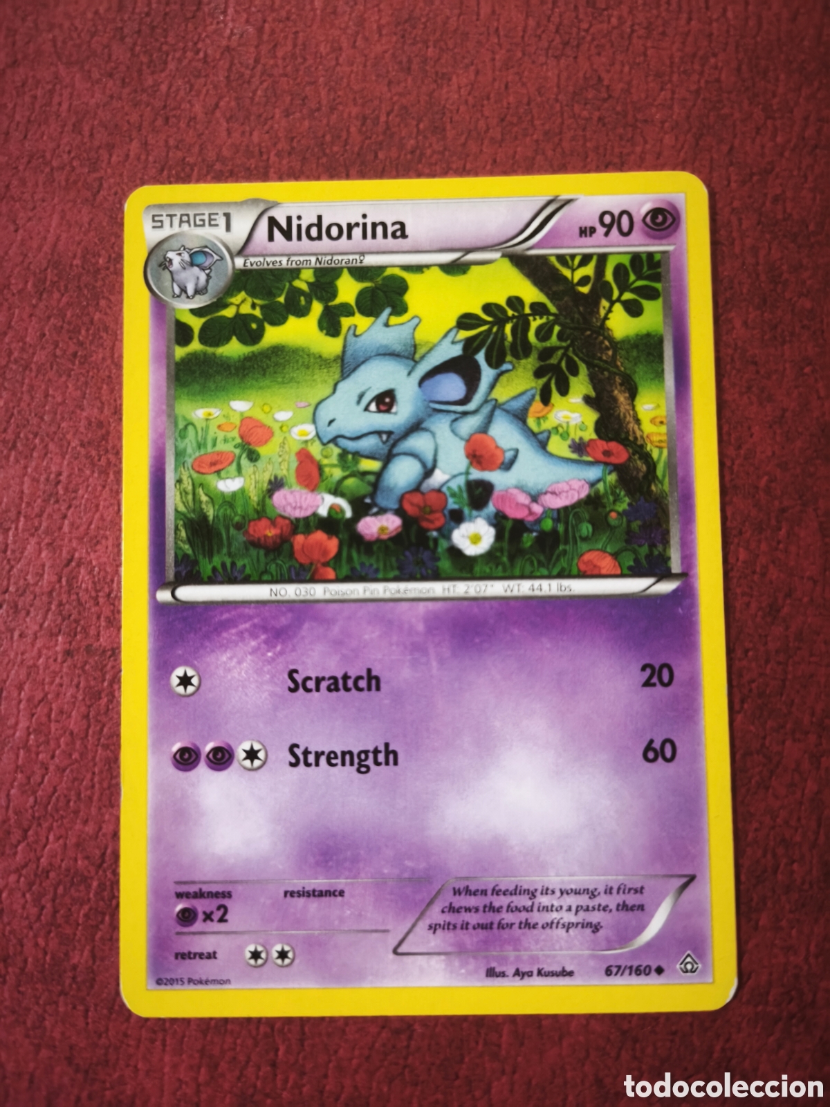 Coleccionismo cromos antiguos: Pokemon. 2015. Nidorina #67/160. Ingl&eacute;s