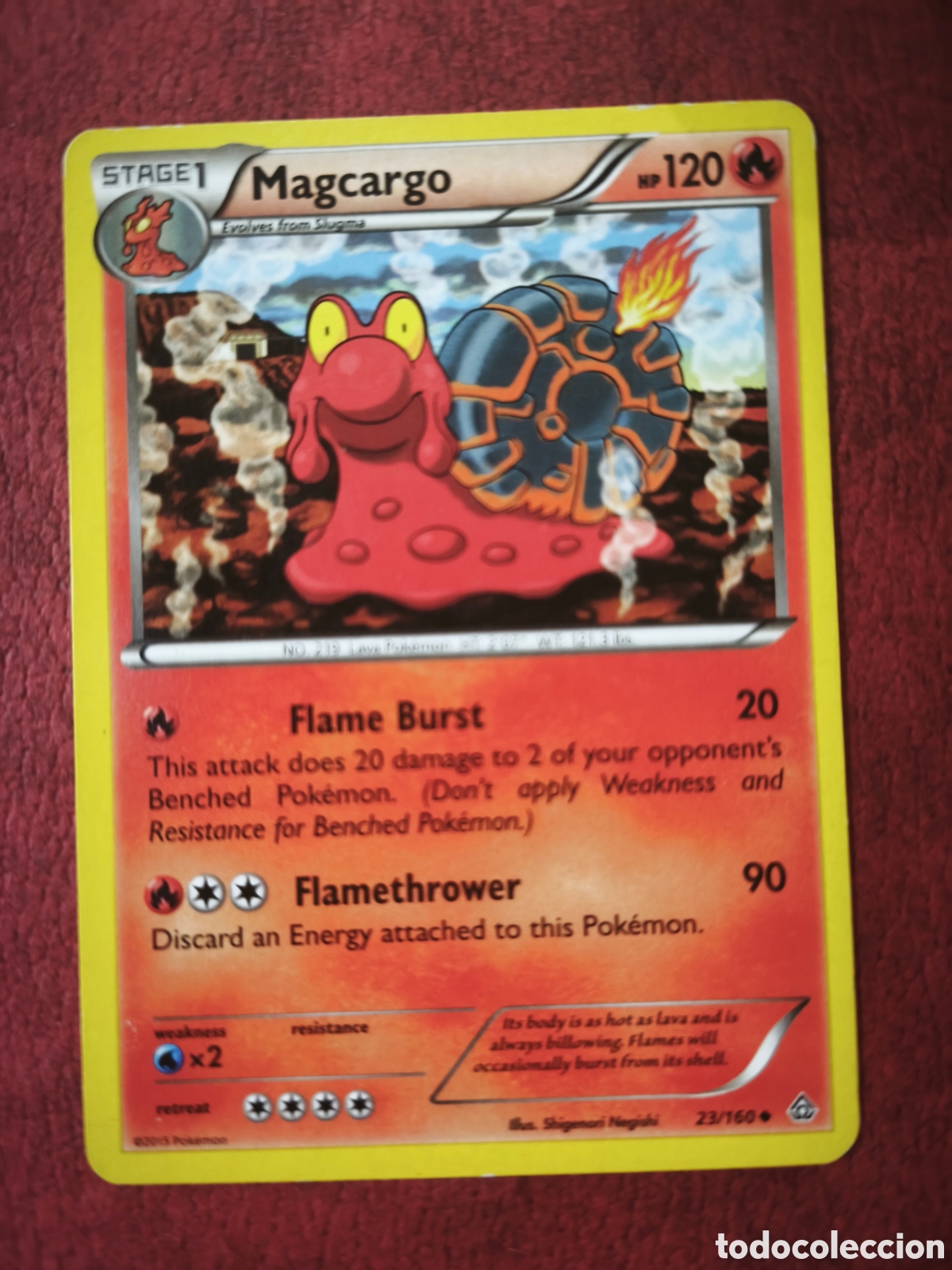 Coleccionismo cromos antiguos: Pokemon. 2015. Magcargo #23/160. Ingl&eacute;s
