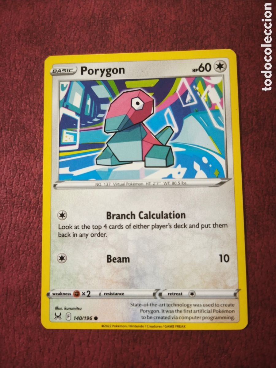 Coleccionismo cromos antiguos: Pokemon. 2022. Porygon #140/196. Ingl&eacute;s