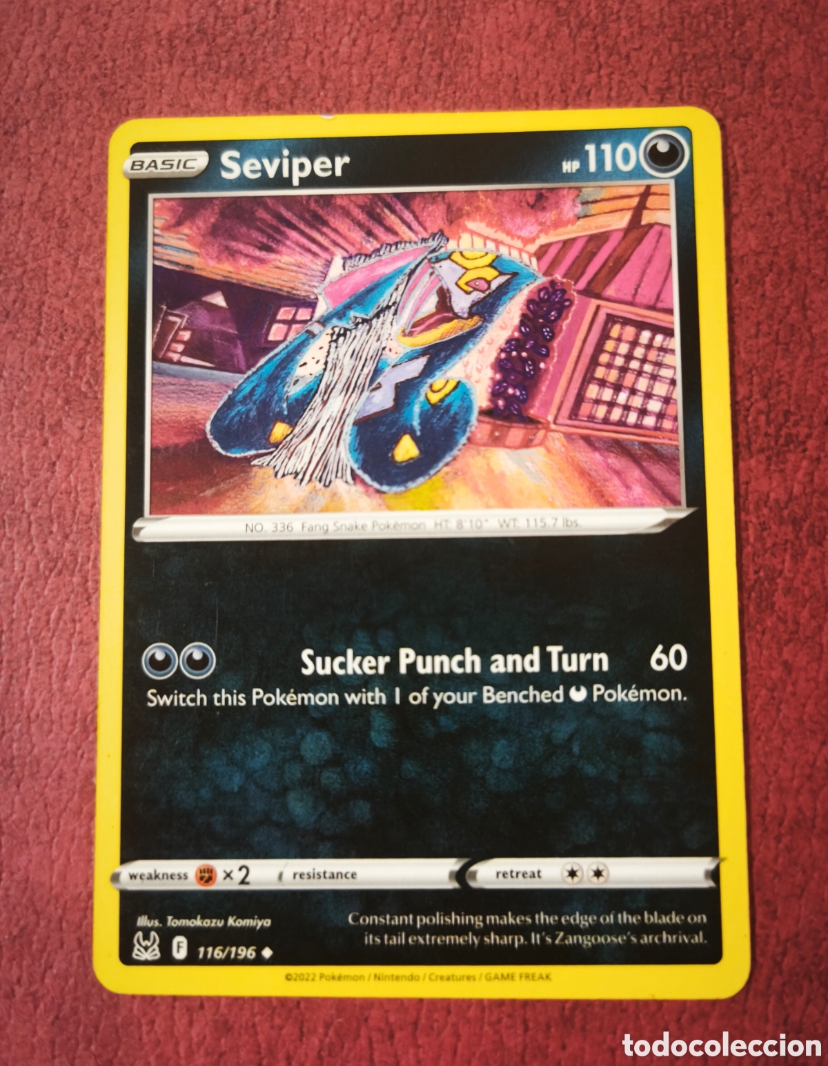 Coleccionismo cromos antiguos: Pokemon. 2022. Seviper #116/196. Ingl&eacute;s