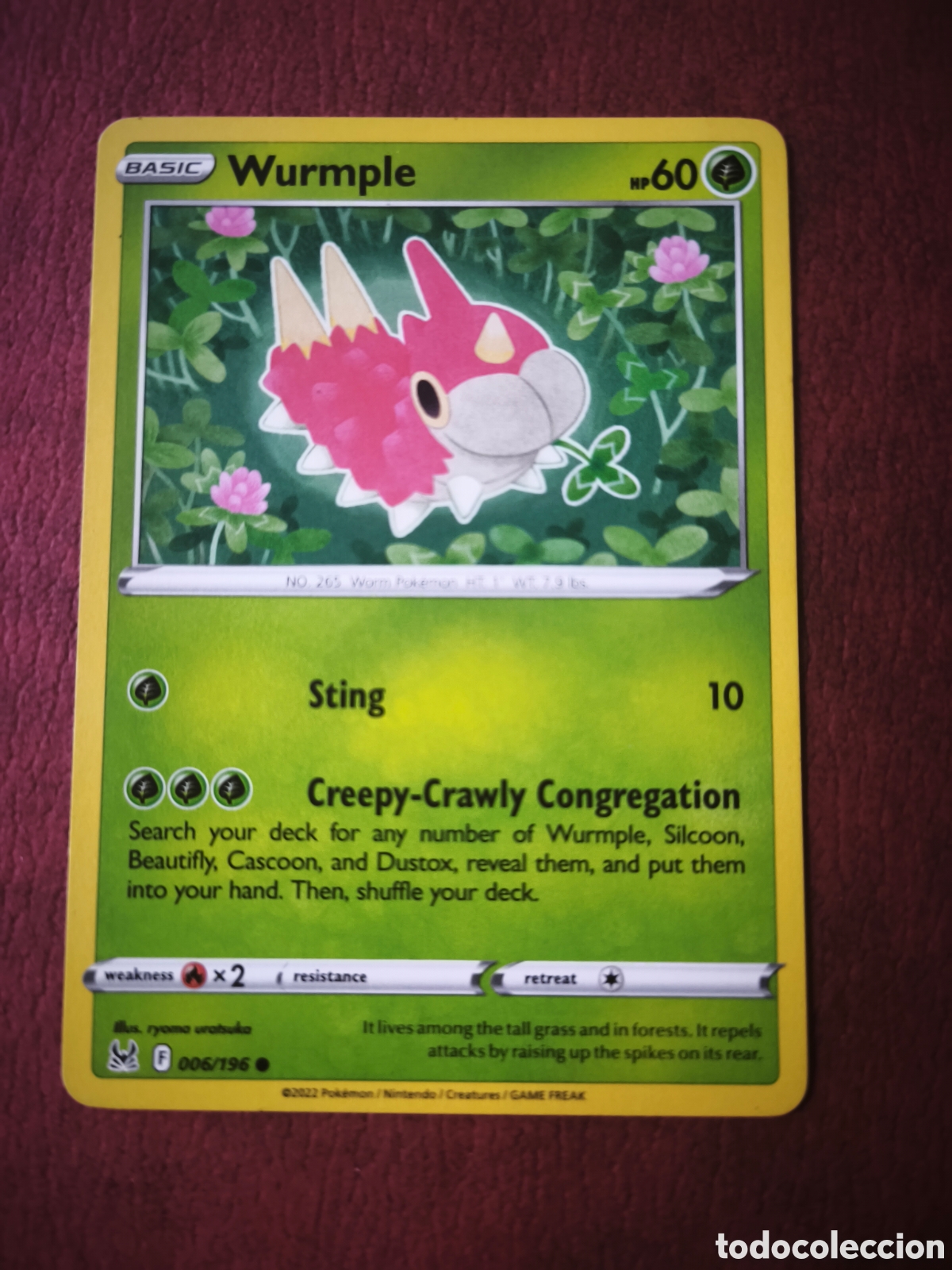 Coleccionismo cromos antiguos: Pokemon. 2022.Wurmple #6/196