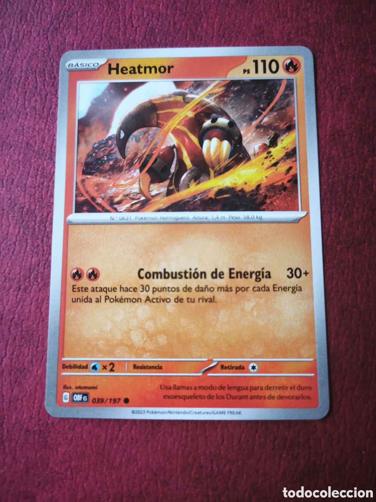Coleccionismo cromos antiguos: Pokemon. 2023. Heatmor #39/197. Espa&ntilde;ol
