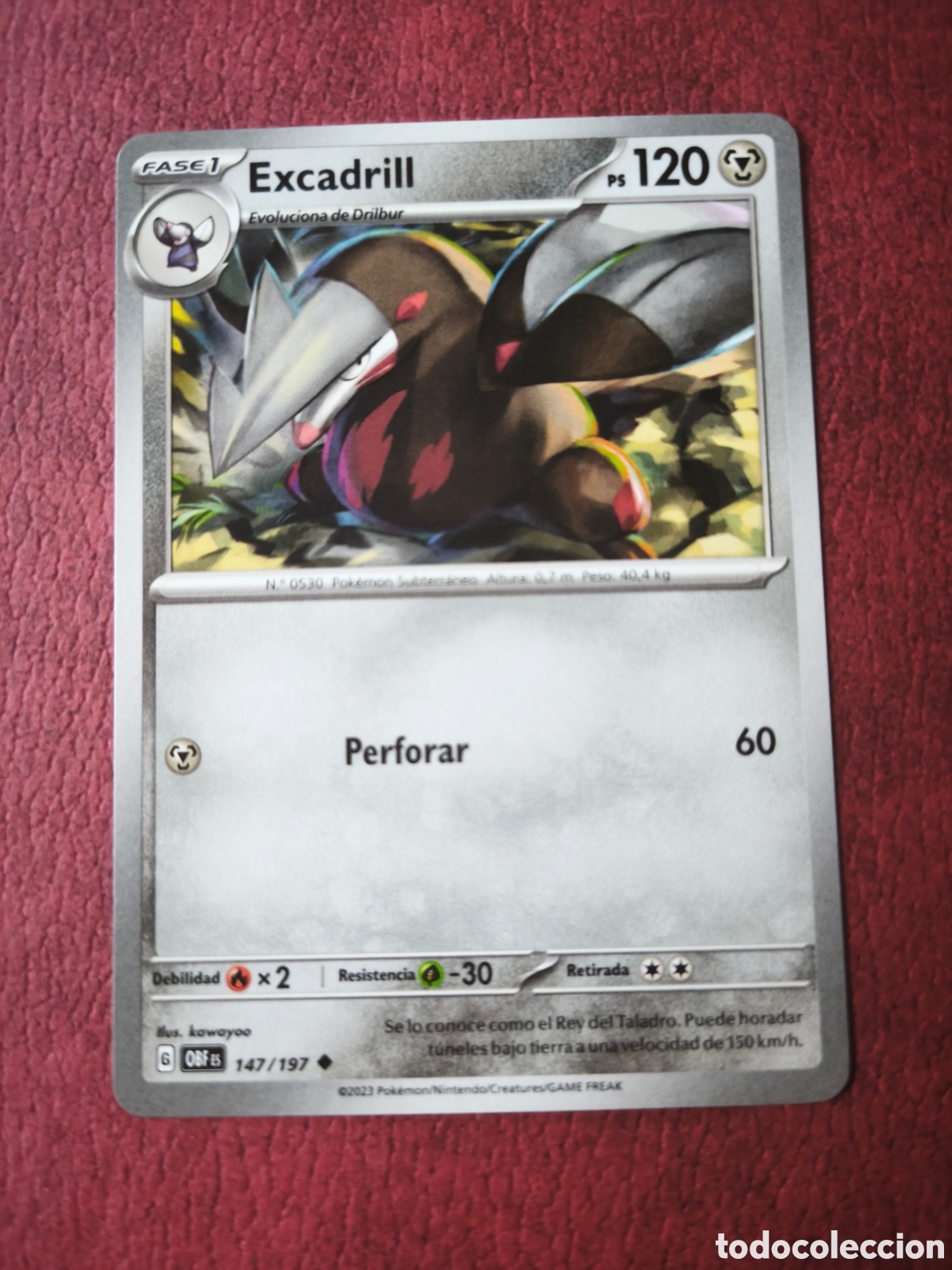 Coleccionismo cromos antiguos: Pokemon. 2023. Excadrill #147/197. Espa&ntilde;ol
