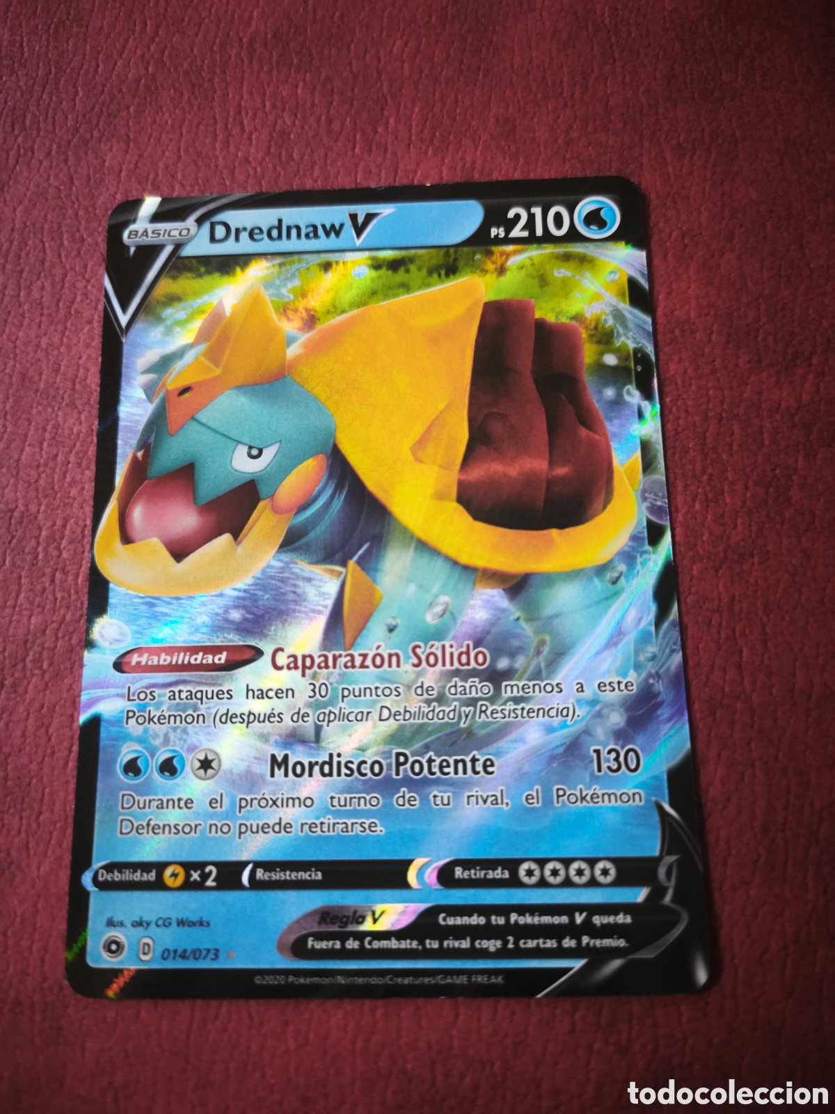 Coleccionismo cromos antiguos: Pokemon. 2020 Drednaw #14/73. Holo. Espa&ntilde;ol