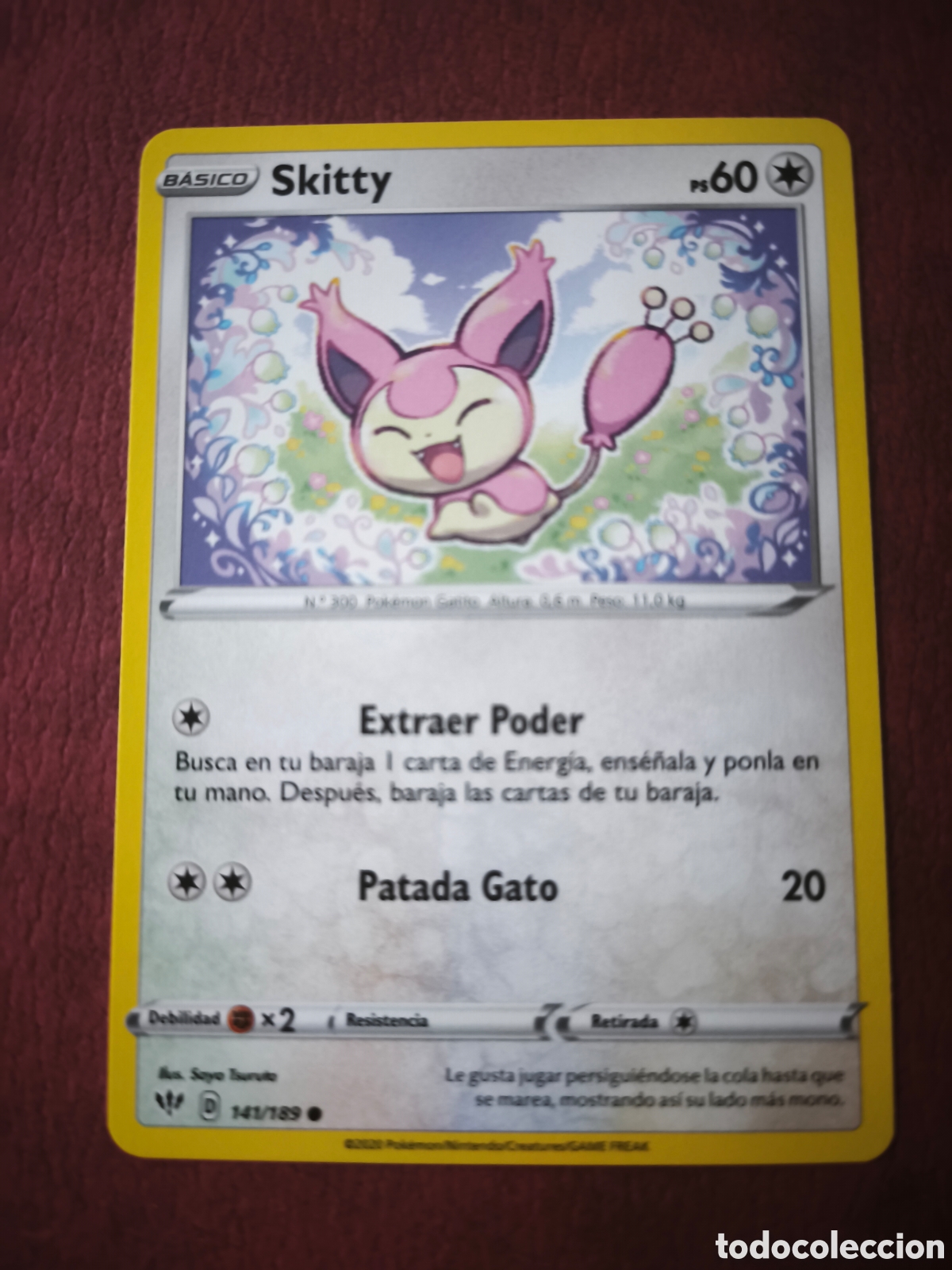 Coleccionismo cromos antiguos: Pokemon. 2020. Skitty #141/189. Espa&ntilde;ol