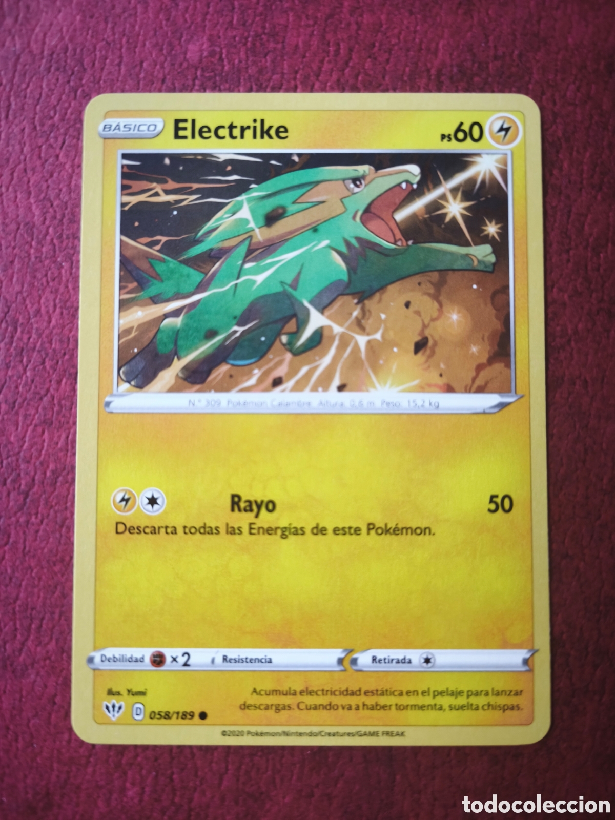 Coleccionismo cromos antiguos: Pokemon. 2020. Electrike #58/189. Espa&ntilde;ol