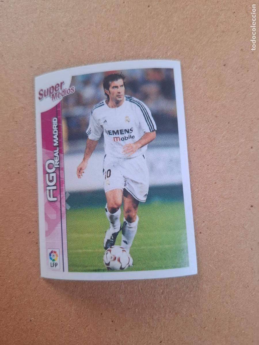 Coleccionismo cromos antiguos: SUPERLIGA 2003 2004 03 04 - 25 FIGO - REAL MADRID ( NUNCA PEGADO )