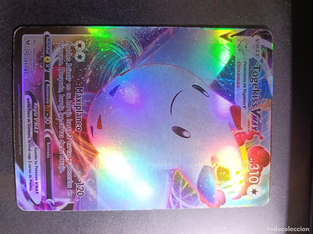 Coleccionismo cromos antiguos: CROMO CARTA TOGEKISS VMAX 141/185 MAXIPLANEO BRILLANTE POKEMON 2020