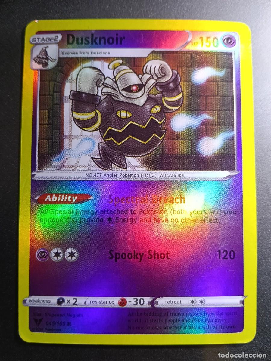 Coleccionismo cromos antiguos: CROMO CARTA DUSKNOIR 45/100 SPECTRAL BREACH SPOOKY SHOT BRILLANTE POKEMON 2020