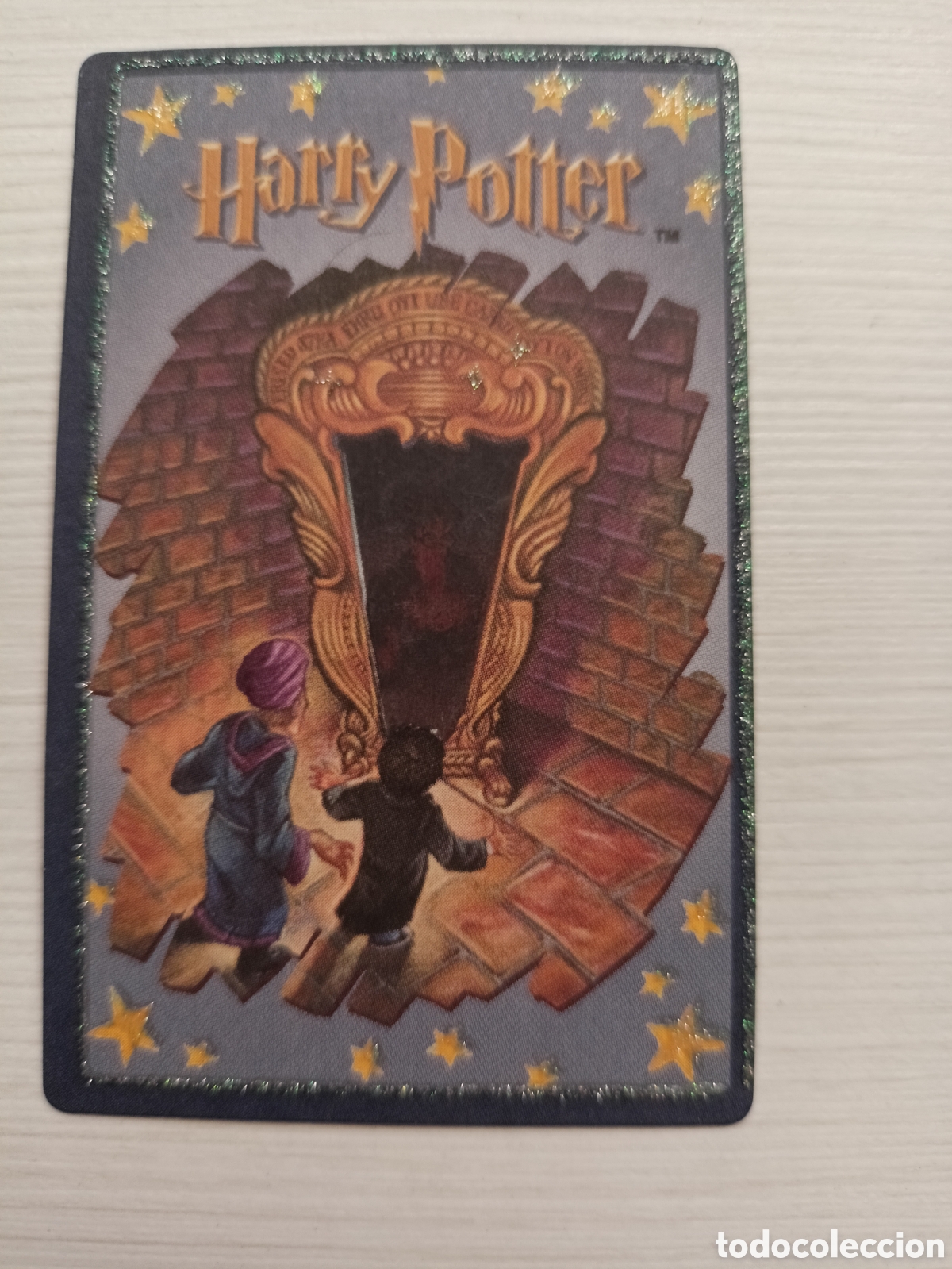 Coleccionismo cromos antiguos: Harry Potter. Tarjeta m&agrave;gica de el profesor Quirell frente el espejo de Oesed