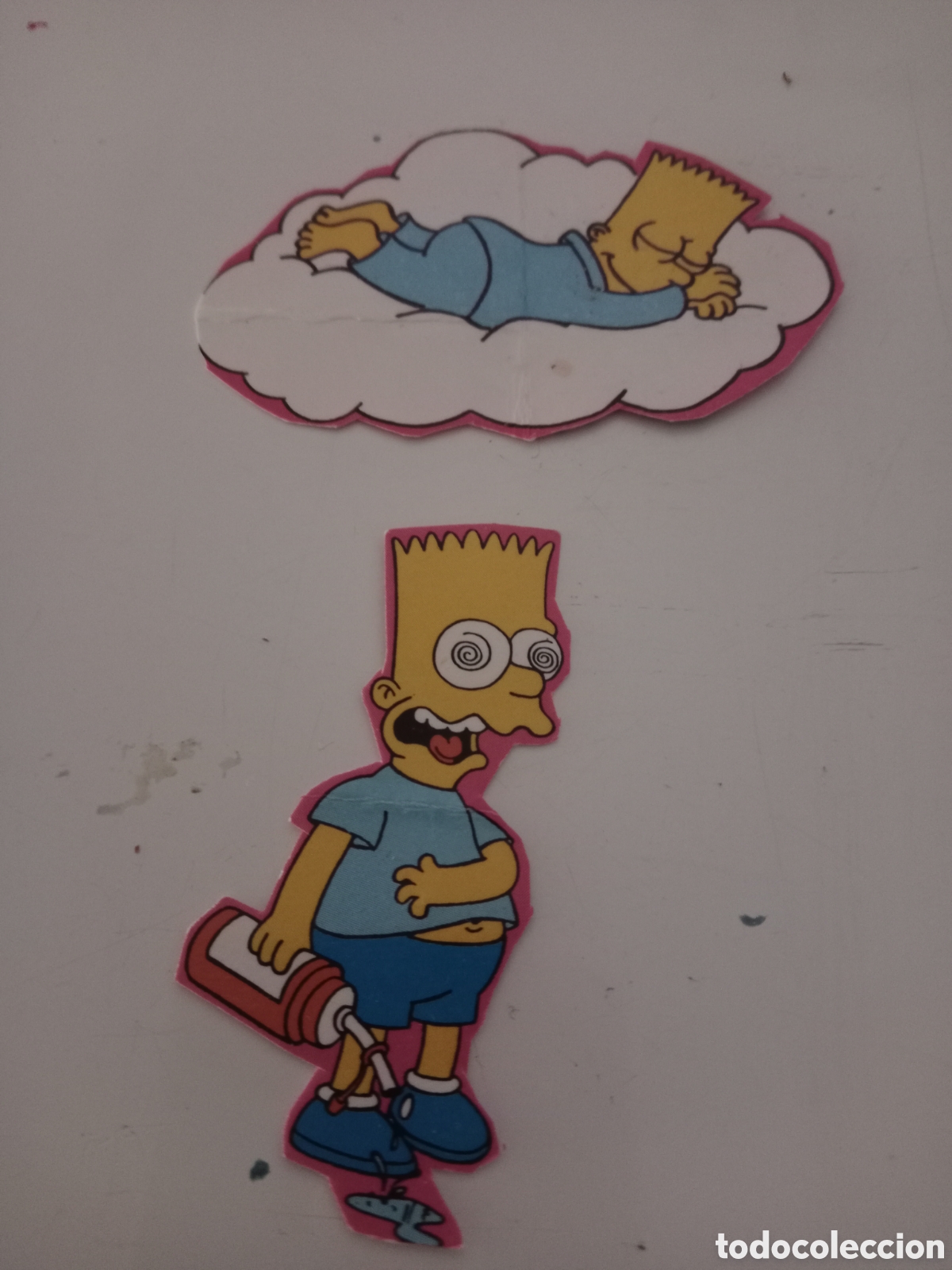 Coleccionismo cromos antiguos: Bollycao Simpsons Diver Refranes 2 cromos recortados