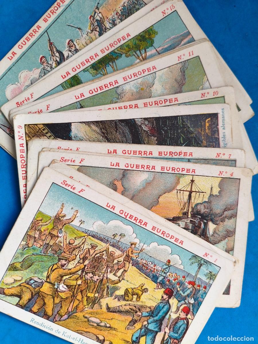 Collectionnisme Cartes &agrave; collectionner anciennes: Lote cromos La Guerra Europea. Serie F. Incompleta. Chocolate Juncosa. Barcelona.