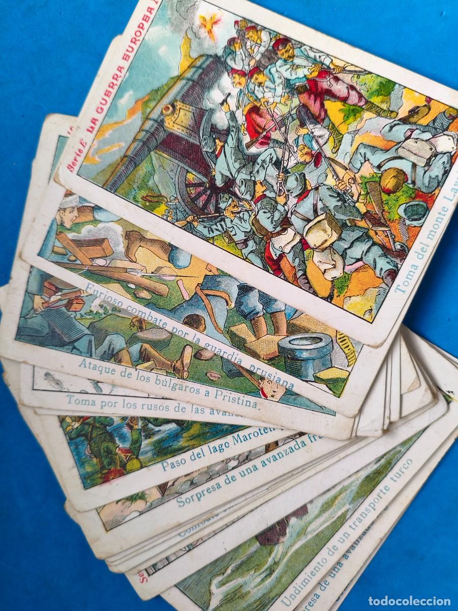 Colecionismo Cromos antigos: Lote cromos La Guerra Europea. Serie E. Incompleta. Chocolate Juncosa. Barcelona.
