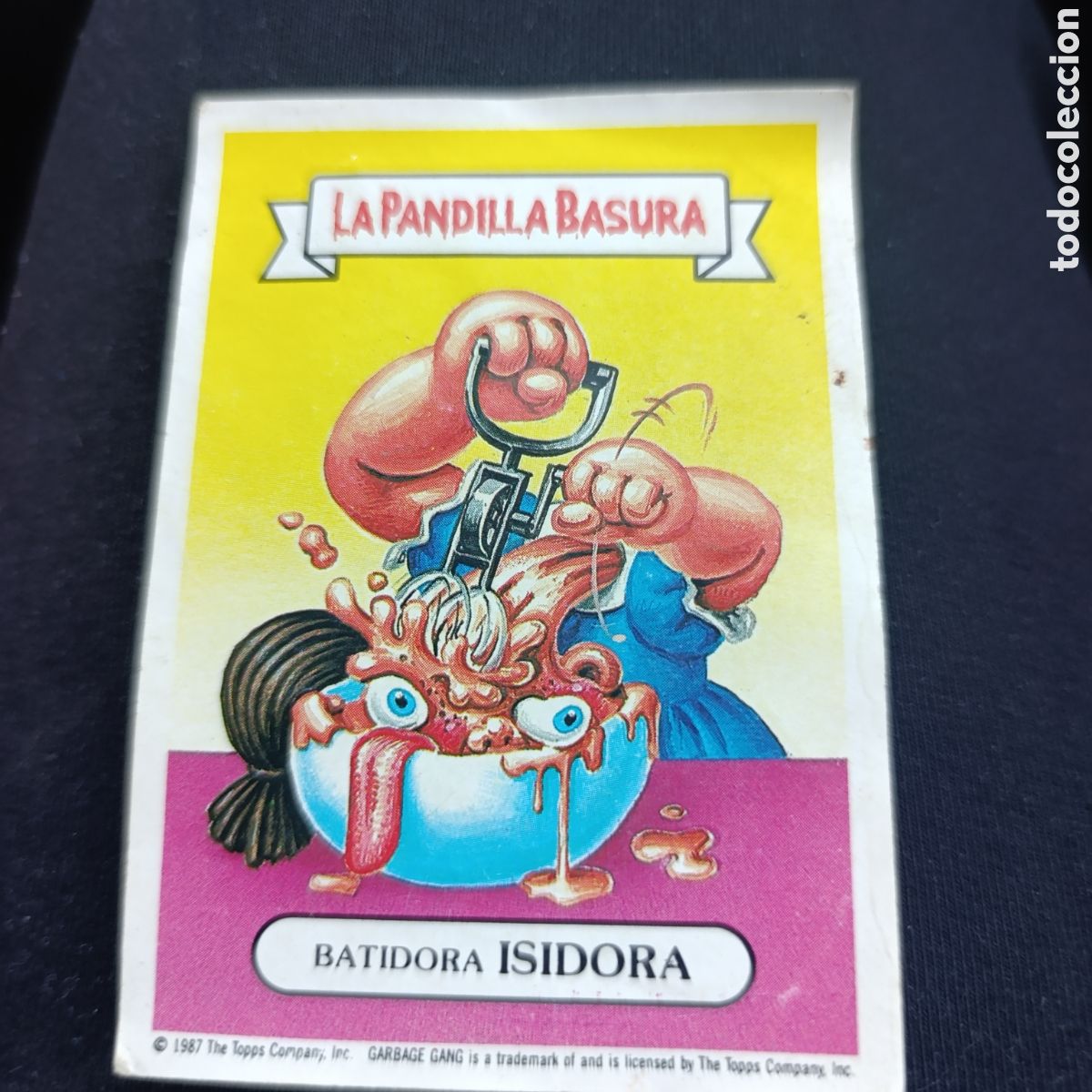 Coleccionismo cromos antiguos: Cromo La Pandilla Basura N&ordm; 211 - Batidora Isidora (Topps 1987) - &Aacute;lbum Amarillo