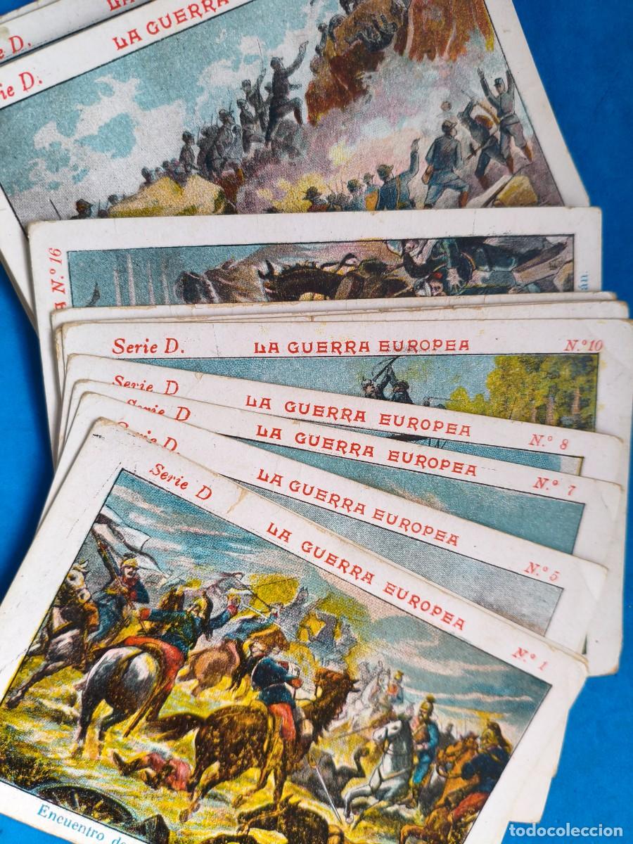 Coleccionismo cromos antiguos: Lote cromos La Guerra Europea. Serie D. Incompleta. Chocolate Juncosa. Barcelona.