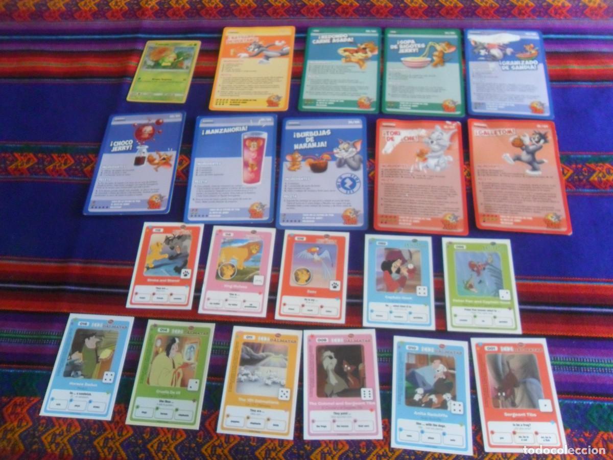 Coleccionismo cromos antiguos: 11 CROMO APRENDE INGL&Eacute;S CON HIPERCOR Y DISNEY, 9 RECETAS DE COCINA TOM JERRY REGALO POK&Eacute;MON CATERPIE