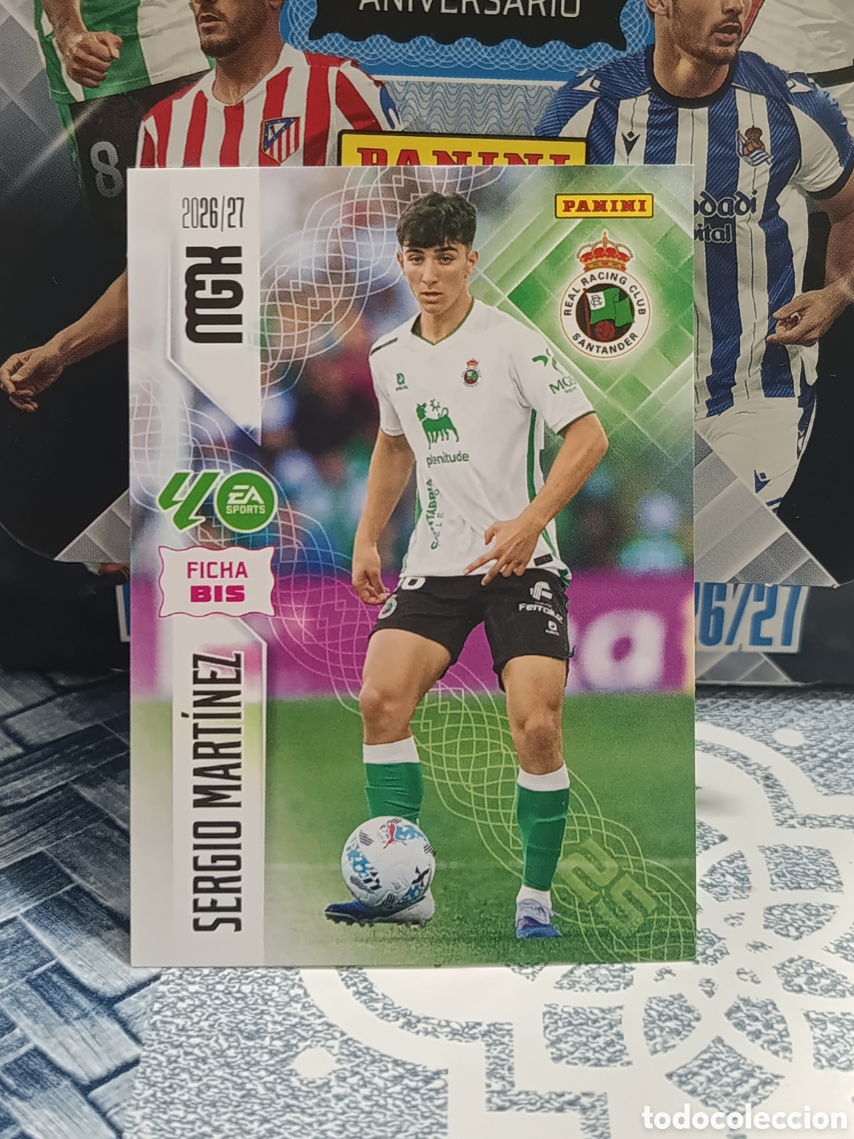 Collezionismo Figurine antiche: SERGIO MARTINEZ RACING DE SANTANDER N&ordm; 283 BIS FICHA BIS MGK 26 27 2026 2027 PANINI