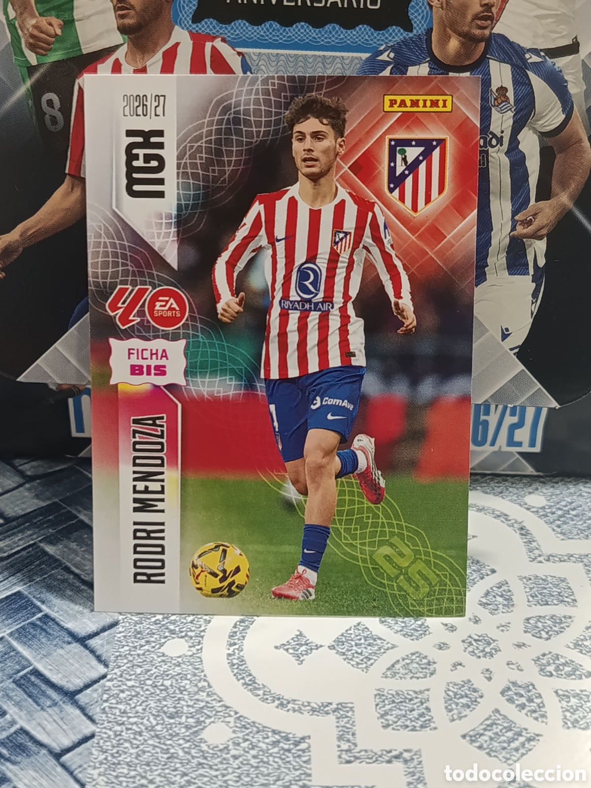 Collezionismo Figurine antiche: RODRI MENDOZA ATLETICO DE MADRID N&ordm; 63 BIS FICHA BIS MGK 26 27 2026 2027 PANINI