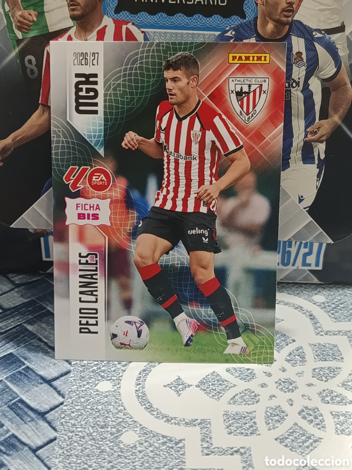 Collezionismo Figurine antiche: PEIO CANALES ATHLETIC CLUB DE BILBAO N&ordm; 47 BIS FICHA BIS MGK 26 27 2026 2027 PANINI
