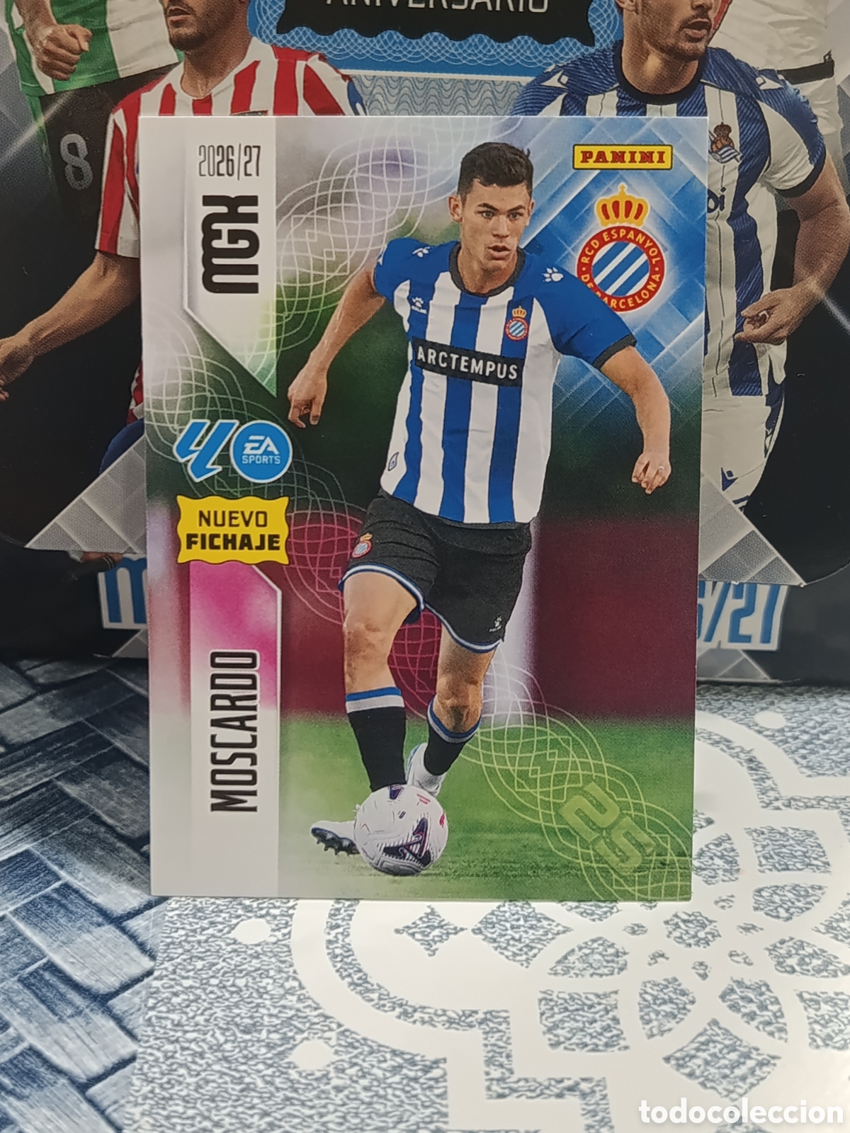 Colecionismo Cromos antigos: MOSCARDO RCD ESPA&Ntilde;OL ESPANYOL N&ordm; 482 NUEVO FICHAJE MGK 26 27 2026 2027 PANINI