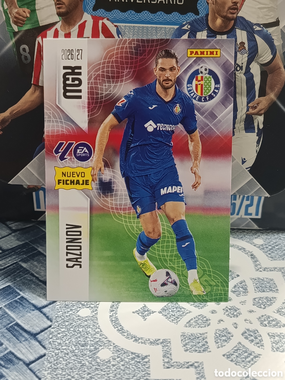 Colecionismo Cromos antigos: SAZONOV GETAFE N&ordm; 457 NUEVO FICHAJE MGK 26 27 2026 2027 PANINI
