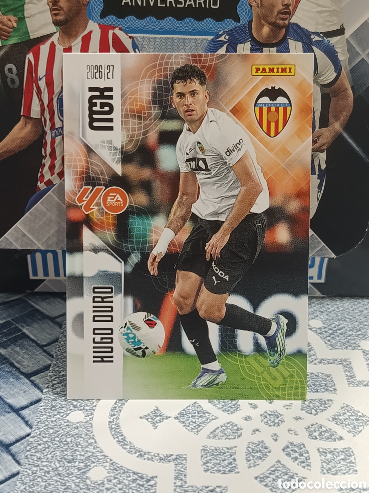 Coleccionismo cromos antiguos: HUGO DURO VALENCIA N&ordm; 358 MGK 26 27 2026 2027 PANINI