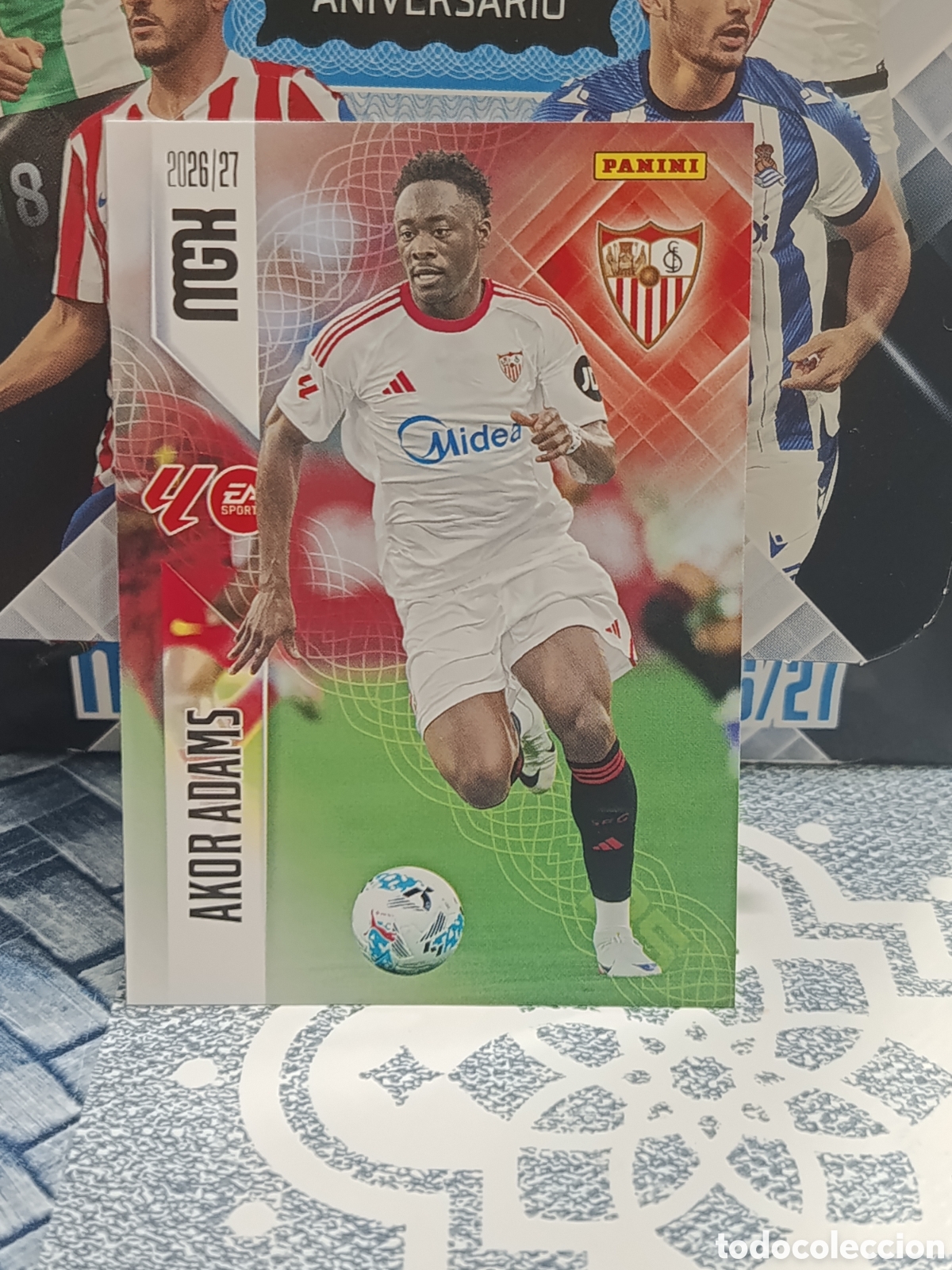 Coleccionismo cromos antiguos: AKOR ADAMS SEVILLA N&ordm; 341 MGK 26 27 2026 2027 PANINI