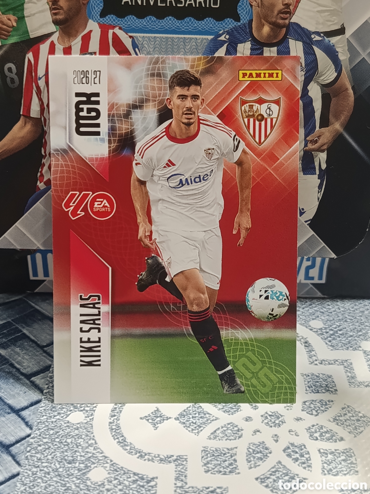 Coleccionismo cromos antiguos: KIKE SALAS SEVILLA N&ordm; 330 MGK 26 27 2026 2027 PANINI
