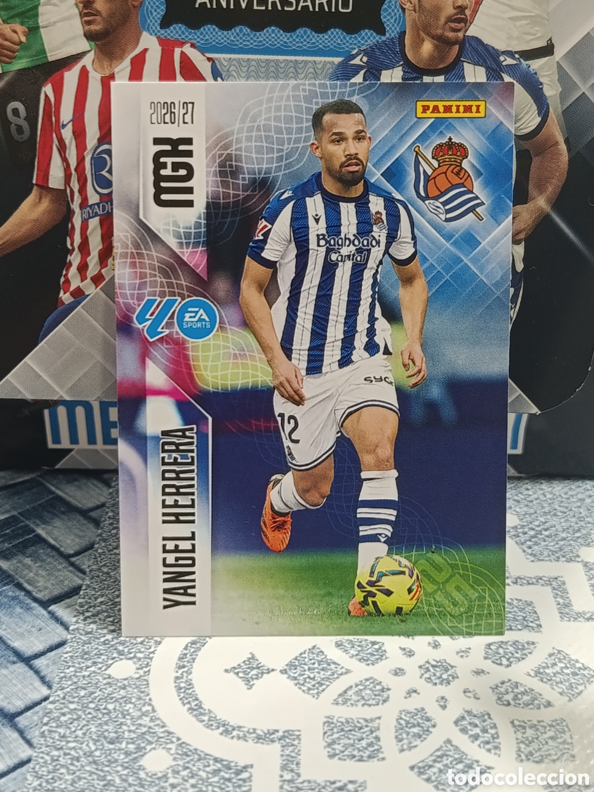 Coleccionismo cromos antiguos: YANGEL HERRERA REAL SOCIEDAD N&ordm; 318 MGK 26 27 2026 2027 PANINI