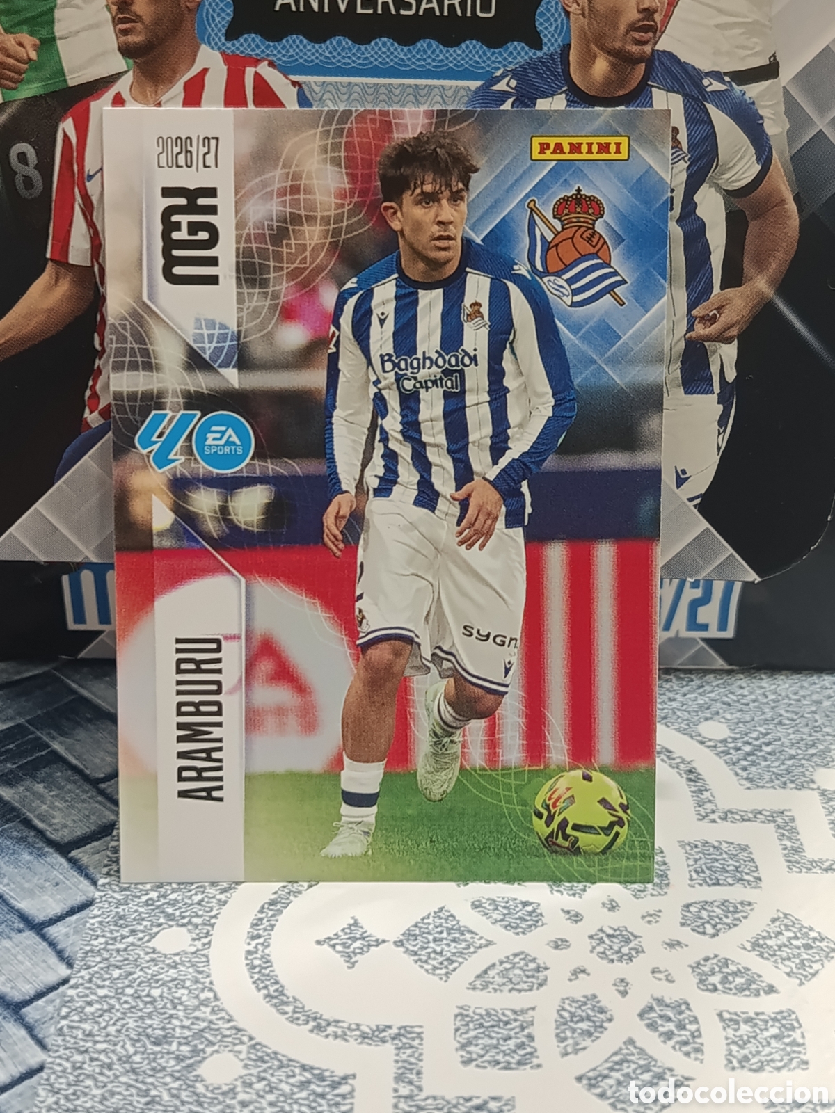Coleccionismo cromos antiguos: ARAMBURU REAL SOCIEDAD N&ordm; 310 MGK 26 27 2026 2027 PANINI