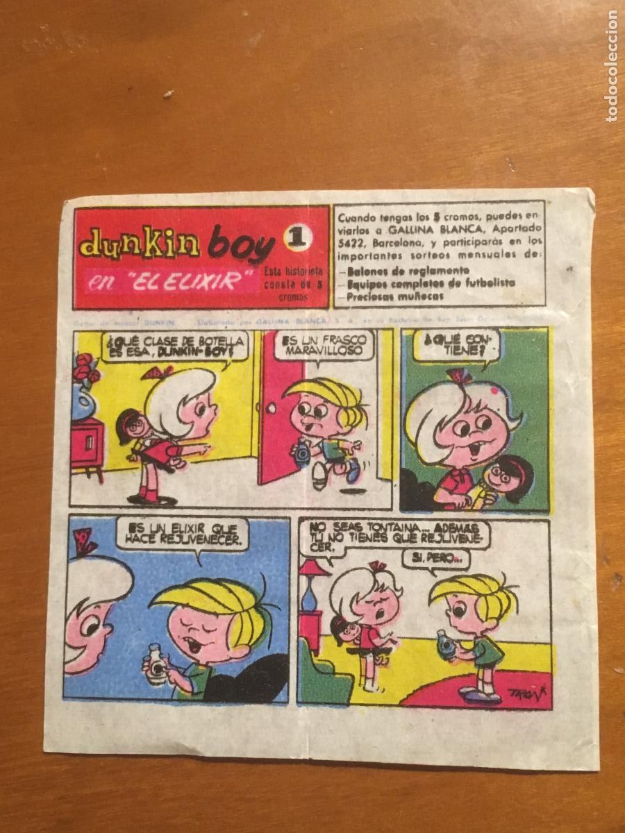 Collectionnisme Cartes &agrave; collectionner anciennes: chicle dunkin boy el elixir n&ordm; 1 cromo original nunca pegado