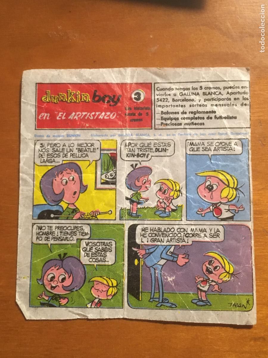 Collectionnisme Cartes &agrave; collectionner anciennes: chicle dunkin boy el artistazo n&ordm; 3 cromo original nunca pegado