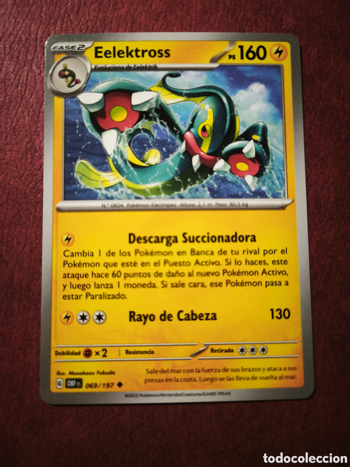Coleccionismo cromos antiguos: Pokemon. 2023. Eelektross #69/197. Espa&ntilde;ol