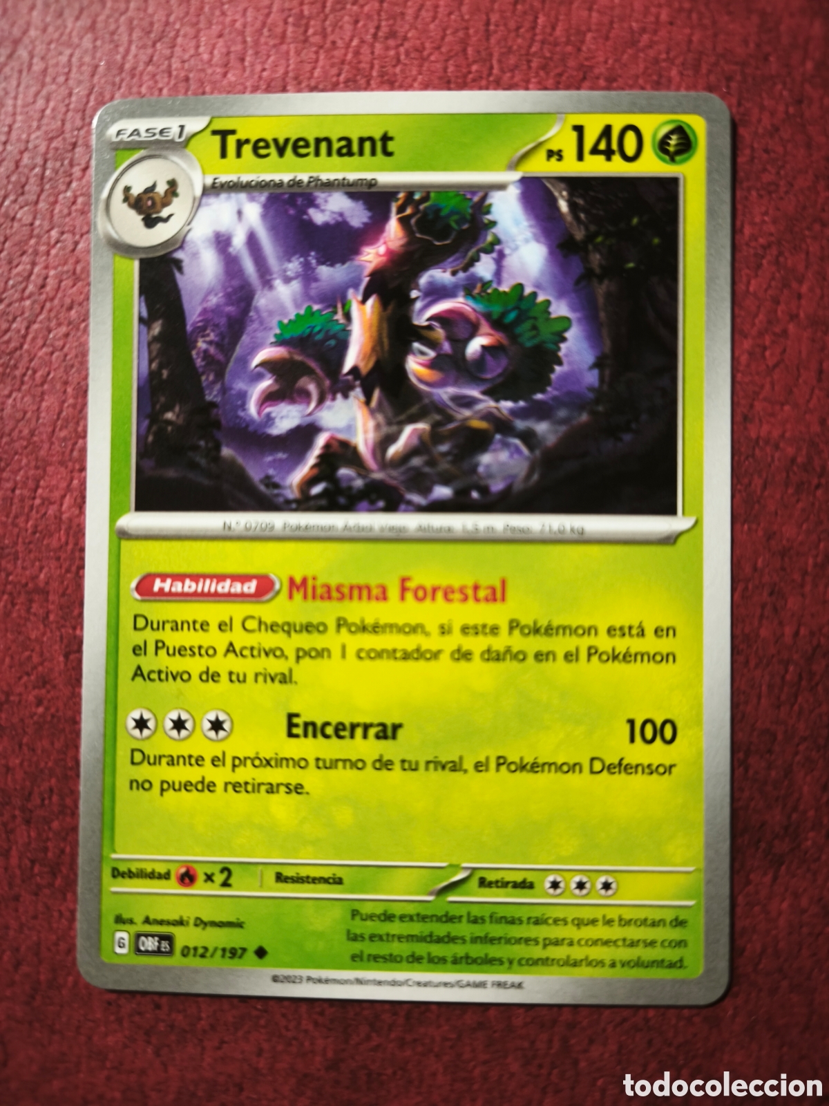 Coleccionismo cromos antiguos: Pokemon. 2023. Trevenant #12/197. Espa&ntilde;ol