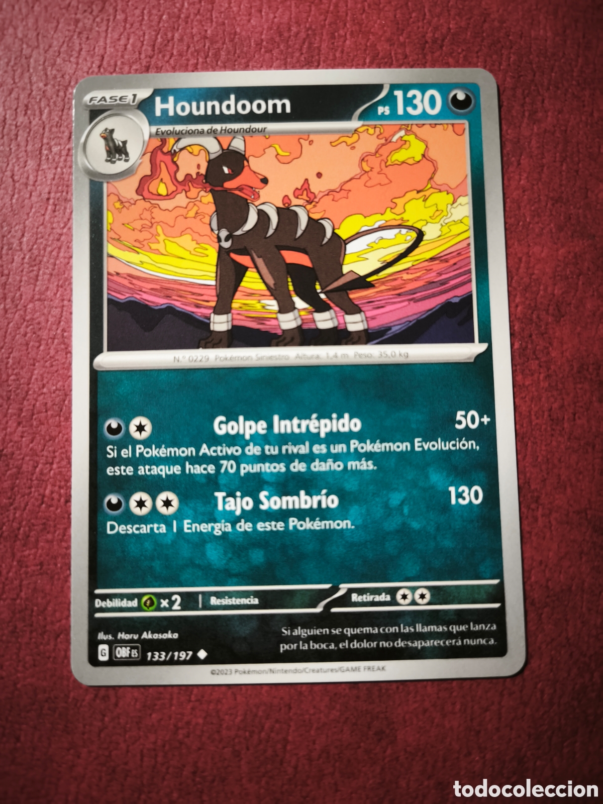 Coleccionismo cromos antiguos: Pokemon. 2023. Houndoom #133/197. Espa&ntilde;ol