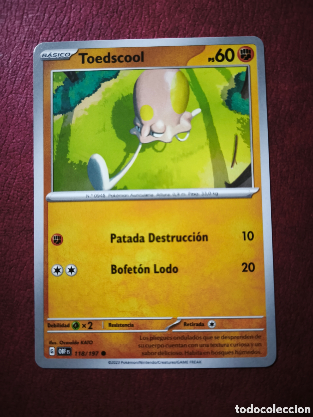 Coleccionismo cromos antiguos: Pokemon. 2023. Toedscool #118/197. Espa&ntilde;ol