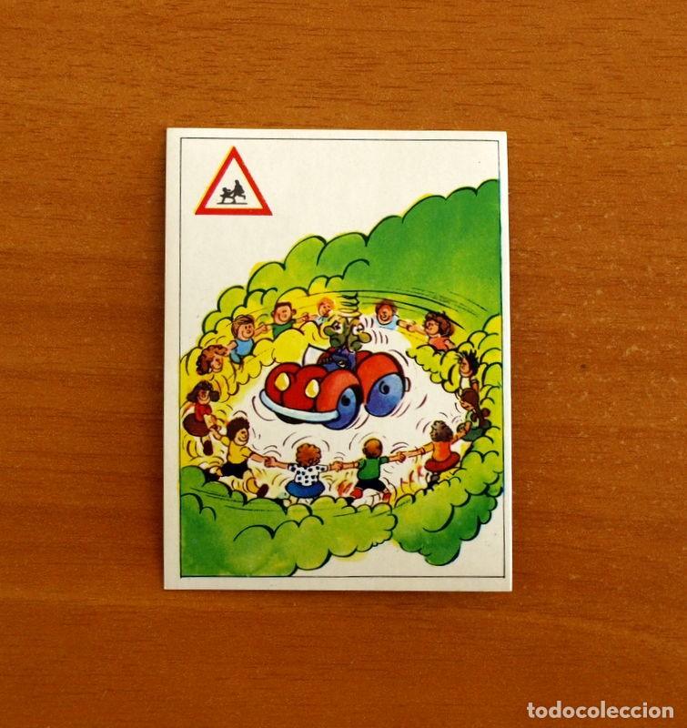 Coleccionismo cromos antiguos: Coches - Se&ntilde;ales de tr&aacute;fico - N&ordm; 4 Ni&ntilde;os - Auto Flash - Editorial Maga 1973, nunca pegado